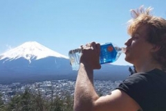 Felix in front of Mt. Fuji