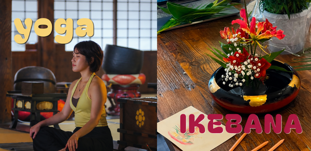 [KYOTO] YOGA+IKEBANA(flower arrangement)at the historic temple